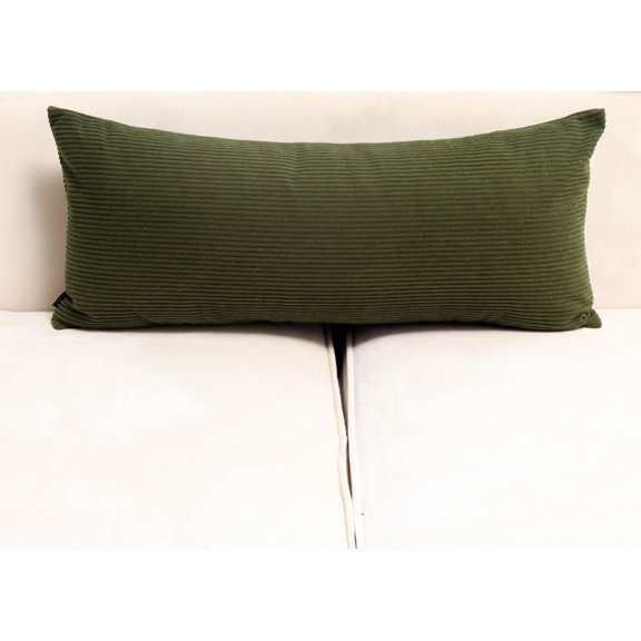 Corduroy Lumbar Pillow Cover,Decorative Long Lumbar Pillow Cover,Soft Long Rectangle Decorative Cushion Case with Hidden Zipper,Textured Accent Pillow Cover for Bed Sofa Bench