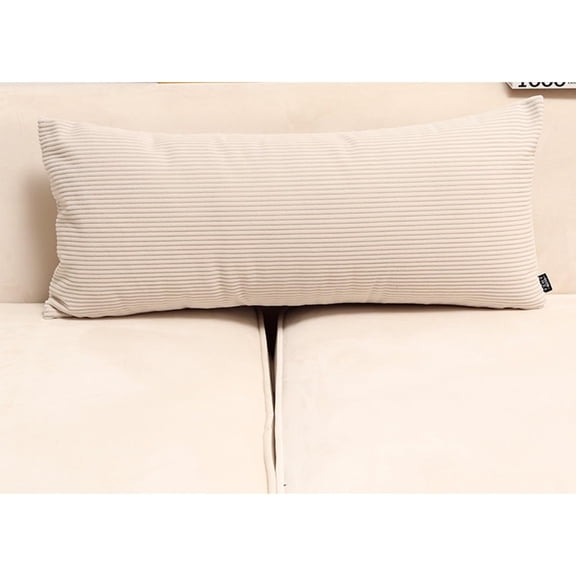 Corduroy Lumbar Pillow Cover,Decorative Long Lumbar Pillow Cover,Soft Long Rectangle Decorative Cushion Case with Hidden Zipper,Textured Accent Pillow Cover for Bed Sofa Bench