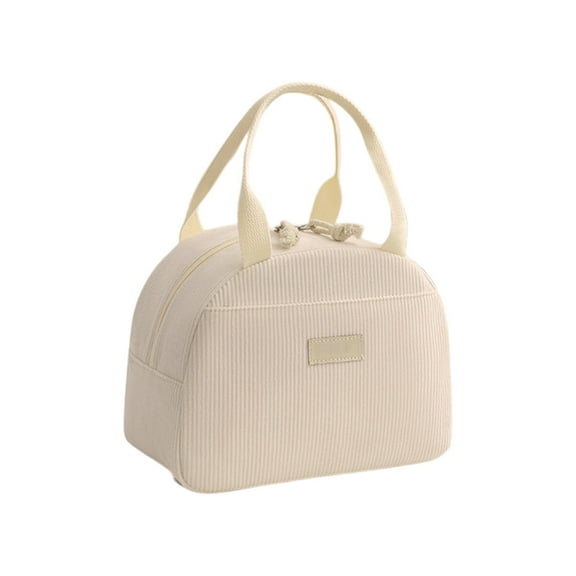 Corduroy Lunch Bag for Women Men, Cute Lunch Tote Bags, Reusable Insulated Lunch Box Large Capacity Reusable Insulated Cooler for Work/Picnic/Travel