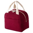 thumbnail image 1 of Corduroy Lunch Box Bag Insulated Waterproof Portable Lunch Tote for Work Picnic Travel,Wine, 1 of 5