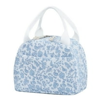 Corduroy Lunch Box, Flower Lunch Bag, Insulated Lunch Box for Women, Reusable Large Capacity Cooler Bag , Small Leakproof Cute Corduroy Lunch Tote for Work Office Travel Picnic