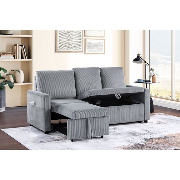 Corduroy Material | Pull - Out for Stretching | Compact Living Areas