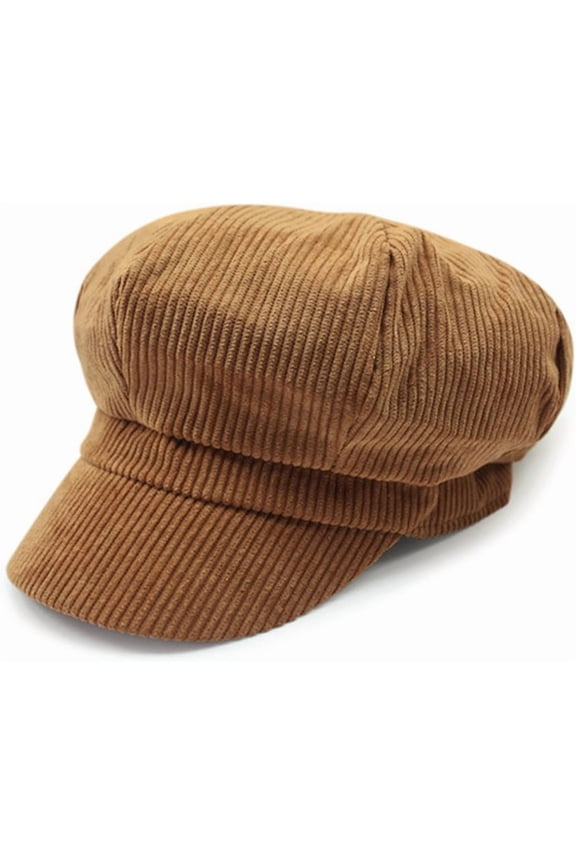 Corduroy Newsboy Cap for Women - Soft Vintage Autumn Winter Hat Paperboy Cabbie Gatsby Painter Caps
