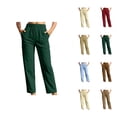 thumbnail image 1 of Corduroy Pants Women 2026 Spring Fall Elastic Waist Straight Leg Casual Loose Lounge Pants with Pockets, 1 of 6