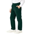 thumbnail image 1 of Corduroy Pants for Boys Girls Button Down Zip Up Tapered Pant Stretchy Casual Fashion Fall Winter Trousers with Pockets (13-14 Years, Green), 1 of 9