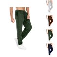 thumbnail image 1 of Corduroy Pants for Men Fall Winter Elastic Waist Drawstring Loose Fit Long Pants with Pockets Trousers, 1 of 1