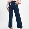 thumbnail image 1 of Corduroy Pants for Women Womens Casual Winter Straight Leg Trousers Solid Color Elastic High Waist Pants Loose Comfy Long Trousers with Pockets, 1 of 8