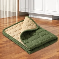 Corduroy Pet Bed Mat, Extra Large 60x40cm Dog & Cat Bed, Thickened Winter Warm, Anti-Slip Bottom, Anti-Scratch, Washable, for Indoor Pets, Gray/Coffee/Green