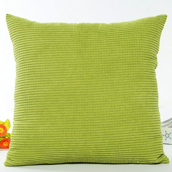 Corduroy Pillow Case 18x18, Square Throw Cushion Cover for Sofa, Soft Waist Pillowcase Home Decor, Coffee Solid Color Modern Style, Coffee Shop Library Party Club Decoration