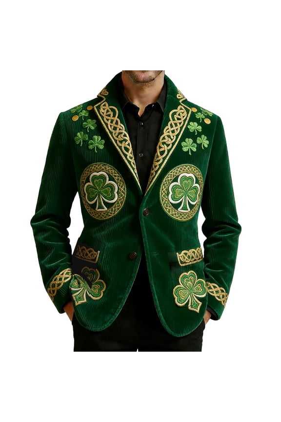 Corduroy Print Jacket Casual Style For Business And Daily Wear