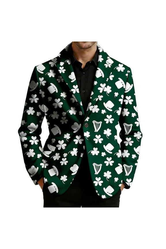 Corduroy Print Jacket Casual Style For Business And Daily Wear