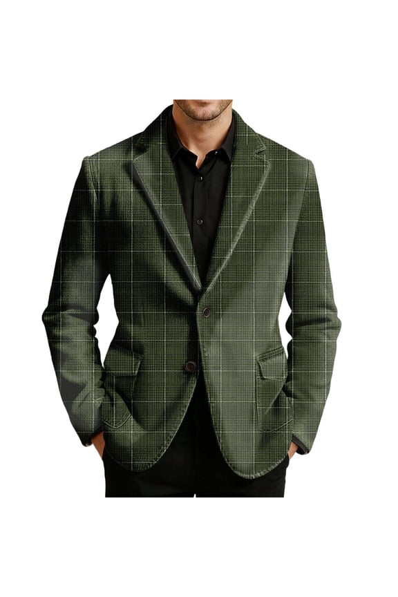 Corduroy Printed For — Retro Fashion Buttoned Jacket With Classic Lightweight Casual For Everyday Wear