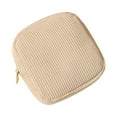 thumbnail image 1 of Corduroy Sanitary Pad Storage Bag, Portable Zipper Pouch for Feminine Products and Small Accessories ( Beige ), 1 of 9