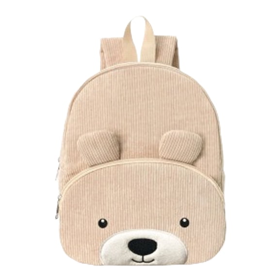 Corduroy School Backpack for Students,Large Capacity Cartoon Bookbag and Casual Daypack for Campus,Classes,Commuting,Weekend Outings and Everyday Travel,G