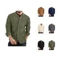 thumbnail image 1 of Corduroy Shirt Men Fall Winter Long Sleeve Button Down Collared Plain Work Shirts Business Casual Shirt, 1 of 8