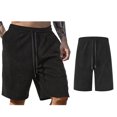 thumbnail image 1 of Corduroy Shorts Men Elastic Waist Drawstring Lightweight Loose Fit Summer Shorts Men Casual with Pockets Outdoor Walking Beach Shorts, 1 of 8