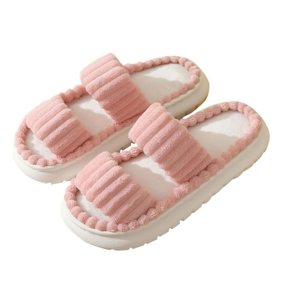 Corduroy Slippers for Women Cloud Shoes with Arch Support Memory Foam House Slipper Indoor and Outdoor Bedroom Hospital Slides