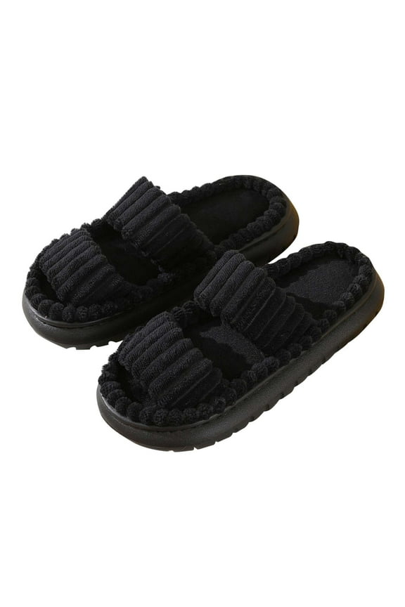 Corduroy Slippers for Women Cloud Shoes with Arch Support Memory Foam House Slipper Indoor and Outdoor Bedroom Hospital Slides