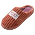 thumbnail image 1 of Corduroy Slippers for Women Men with Fuzzy Lined Warm Indoor and Outdoor Memory Foam House Shoes Adult, 1 of 6