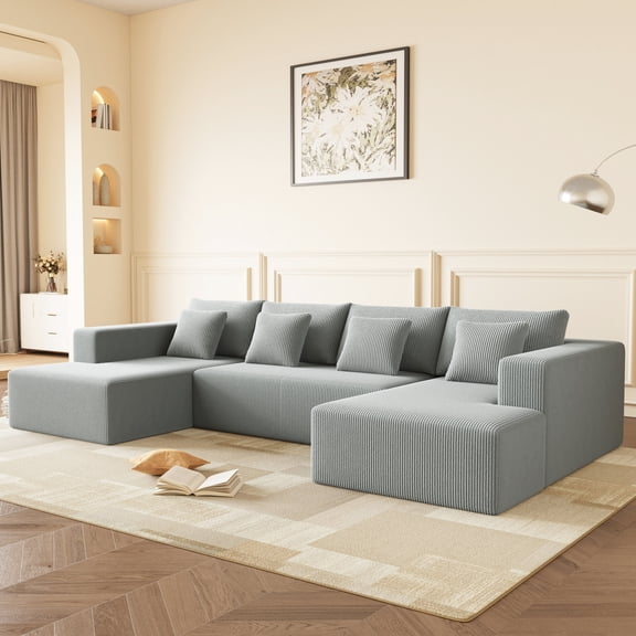 Soft Corduroy, Ample Seating - Great for Socializing at Home