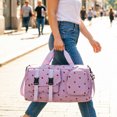 thumbnail image 1 of Corduroy Strawberry Travel Duffel Bag for Women Girls Large Weekender Bag with Shoe Compartment Wet Pocket Foldable Overnight Dance Gym Sports Bag (Purple), 1 of 8