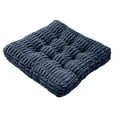 thumbnail image 1 of Corduroy Striped Seat Cushion 16x16 Inch Thick Pad, Non-Slip Chair Mat for Office & Kitchen, Ergonomic Hip Support​, 1 of 7