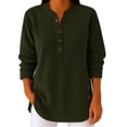 thumbnail image 1 of Corduroy Sweatshirt WomenWomen's Button Down Shirts Button Down Henley Shirts Henley Shirts For Women Henley Tops For Women Womens Long Sleeves Shirts Tee Shirts Womens 2026 Basic Tee, 1 of 5