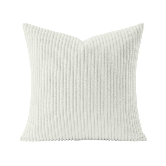 Corduroy Throw Pillow Cover 50 x 50 cm Square Cushion Case Soft Ribbed Stripe Texture Decorative Sofa Pillowcase Without Insert