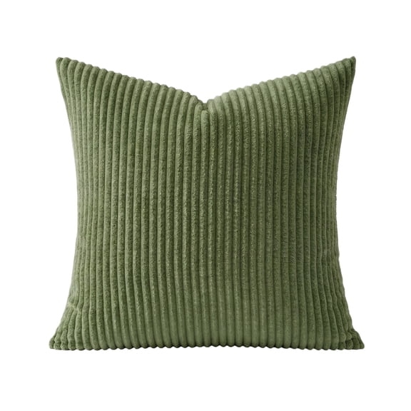 Corduroy Throw Pillow Cover 50 x 50 cm Square Cushion Case Soft Ribbed Stripe Texture Decorative Sofa Pillowcase Without Insert