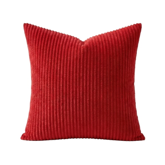 Corduroy Throw Pillow Cover 50x50cm Square Cushion Case Soft Ribbed Stripe Texture Decorative Sofa Pillowcase