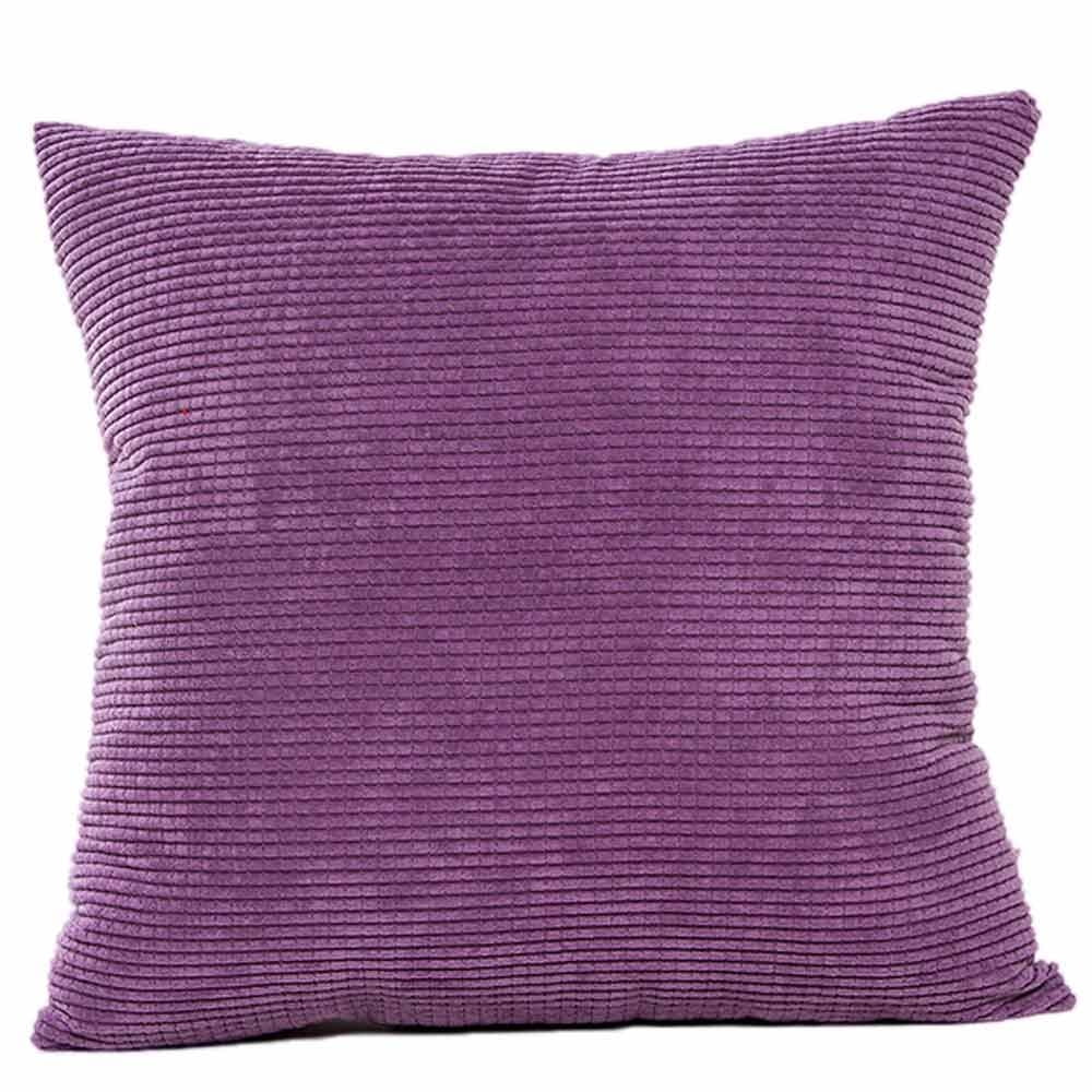 GERUNSI 2 Pack Corduroy Throw Pillow Covers - Solid Colors, Hidden Zipper, No Insert, For Sofa & Bedroom