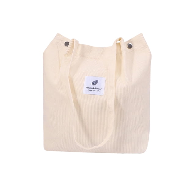 Corduroy Tote Bag Large for Women Girl Lady Canvas Shoulder Cord Purse