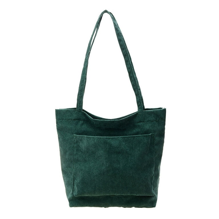 Corduroy Tote Bag For Women, Fashion Chain Shoulder Bag, Large
