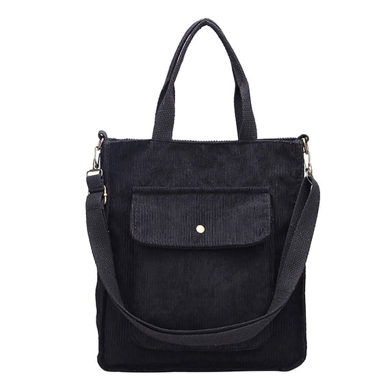 Corduroy Tote Bag Women Shoulder Bag Casual Top Handle Bag Ladies Handbags