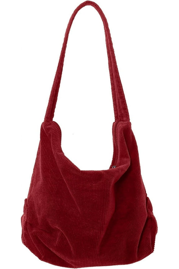 Corduroy Tote Bag for Women Canvas Shoulder Handbags Cute Large Purse