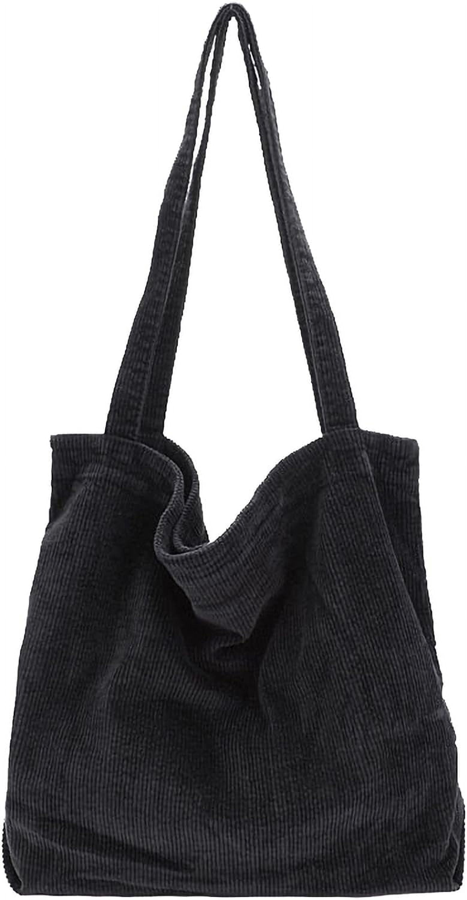 Corduroy Tote Bag for Women Canvas Shoulder Handbags Cute Large Purse