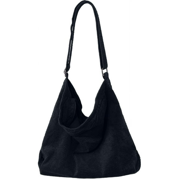 Corduroy Tote Bag for Women Girl Canvas Shoulder Handbags Cute Large Purse