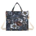 thumbnail image 1 of Corduroy Tote Bag for Women Shoulder Handbags Fashion Ladies Purses Satchel Messenger Bags Blue Peonies M, 1 of 8