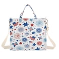 thumbnail image 1 of Corduroy Tote Bag for Women Shoulder Handbags Fashion Ladies Purses Satchel Messenger Bags Fireworks and Flag M, 1 of 8