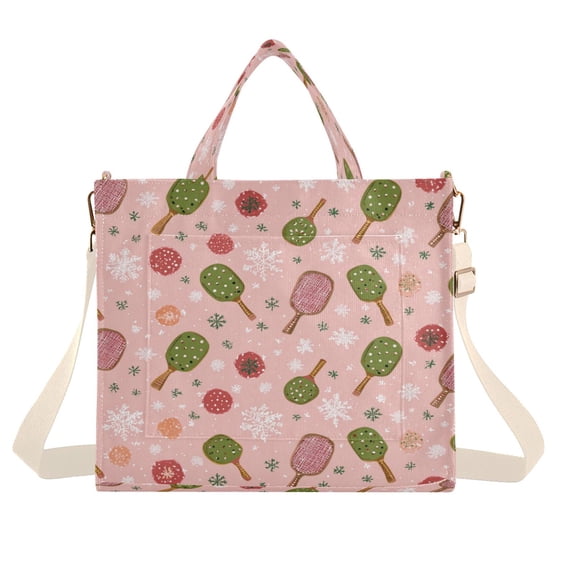 Corduroy Tote Bag for Women Shoulder Handbags Fashion Ladies Purses Satchel Messenger Bags Snowflake Racket Pattern M