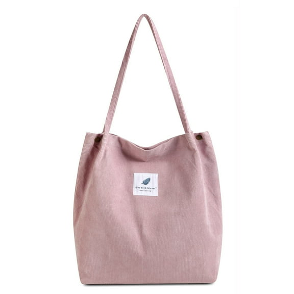 Corduroy Totes Bag, FITDON Shoulder Handbags Big Capacity Shopping Bag for Women Girls