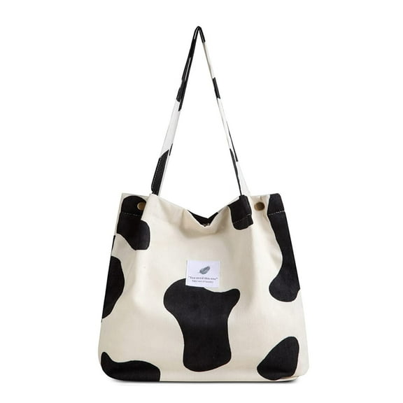 Corduroy Totes Bag, FITDON Shoulder Handbags Big Capacity Shopping Bag for Women Girls