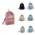 thumbnail image 1 of Corduroy Travel Backpack Women Vintage Casual Kawaii Cute Fuzzy Fluffy Plush Rucksack Daypack, 1 of 8