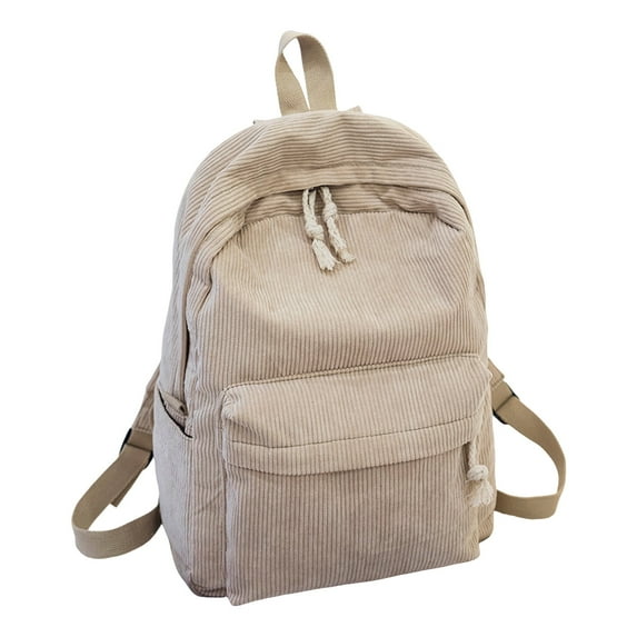 Corduroy Travel Backpack for Women Large Capacity Lightweight High School College Laptop Bags