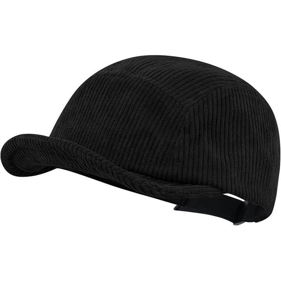Corduroy Trucker Hat Unisex 5 Panel Baseball Cap Soft Short Brim Running Cap Low Profile Retro Dad Hat