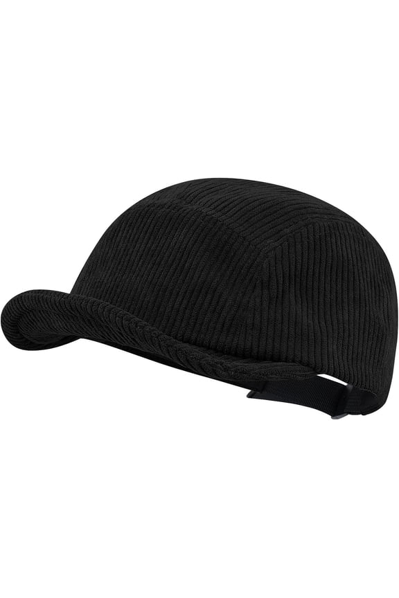 Corduroy Trucker Hat Unisex 5 Panel Baseball Cap Soft Short Brim Running Cap Low Profile Retro Dad Hat