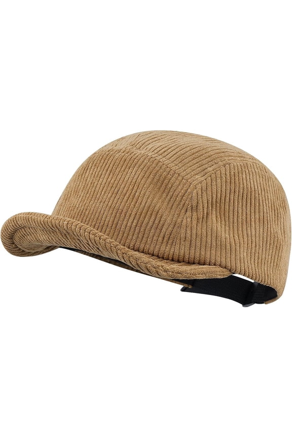 Corduroy Trucker Hat Unisex 5 Panel Baseball Cap Soft Short Brim Running Cap Low Profile Retro Dad Hat
