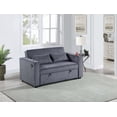 thumbnail image 1 of Modern Corduroy 2-Seat Sofa 59" w Cup Holders & USB, 1 of 8