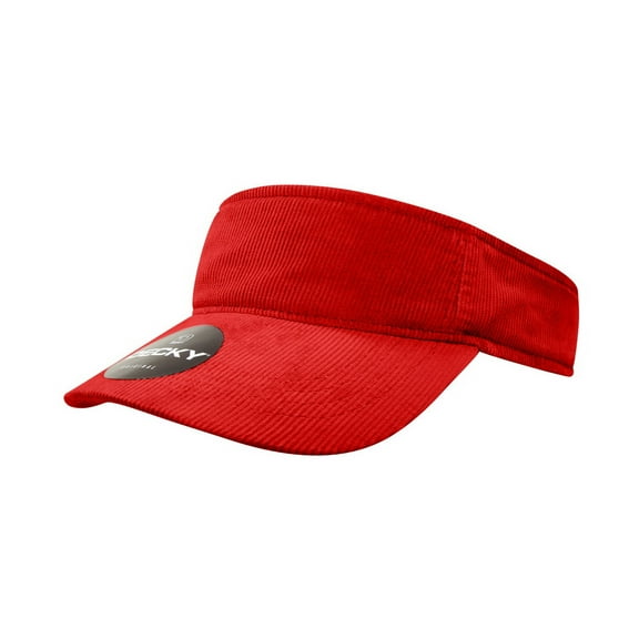 Decky 4004 Corduroy Visor Hat-Red