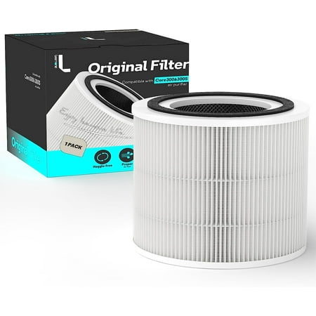 Core 300 Replacement Filter For LEVOIT Core 300 & 300S Air Purifiers Ture HEPA, 3-in-1 Filtration System with Activated Carbon